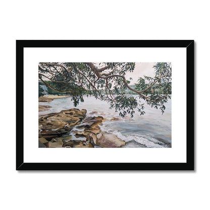 Forty Baskets Beach, Manly Cove | Print Prints Harriet Lawless Artist australia A3 / 16.5"x12" Black Frame