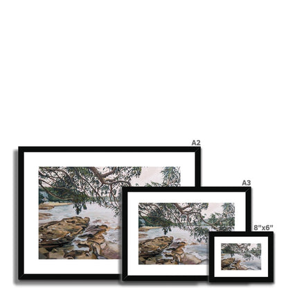 Forty Baskets Beach, Manly Cove | Print Prints Harriet Lawless Artist australia A3 / 16.5"x12" Natural Frame