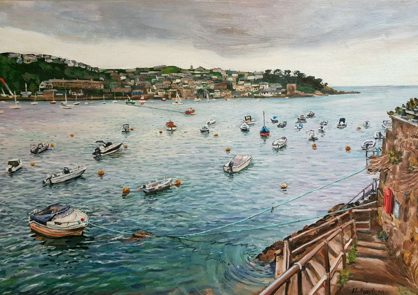 Fowey Harbour, Cornwall | Original Painting Original Paintings Harriet Lawless Artist england