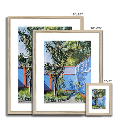 Frida's Casa Azul | Print Prints Harriet Lawless Artist mexico 16"x20" / 41x51cm Natural Frame