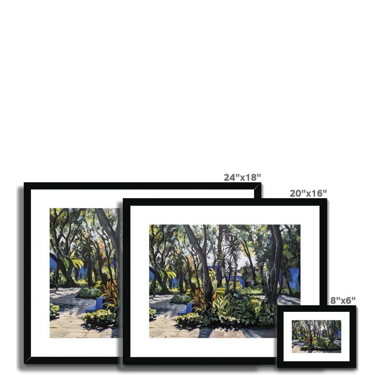 Frida's Garden | Print Prints Harriet Lawless Artist mexico 20"x16" / 51x41cm Natural Frame