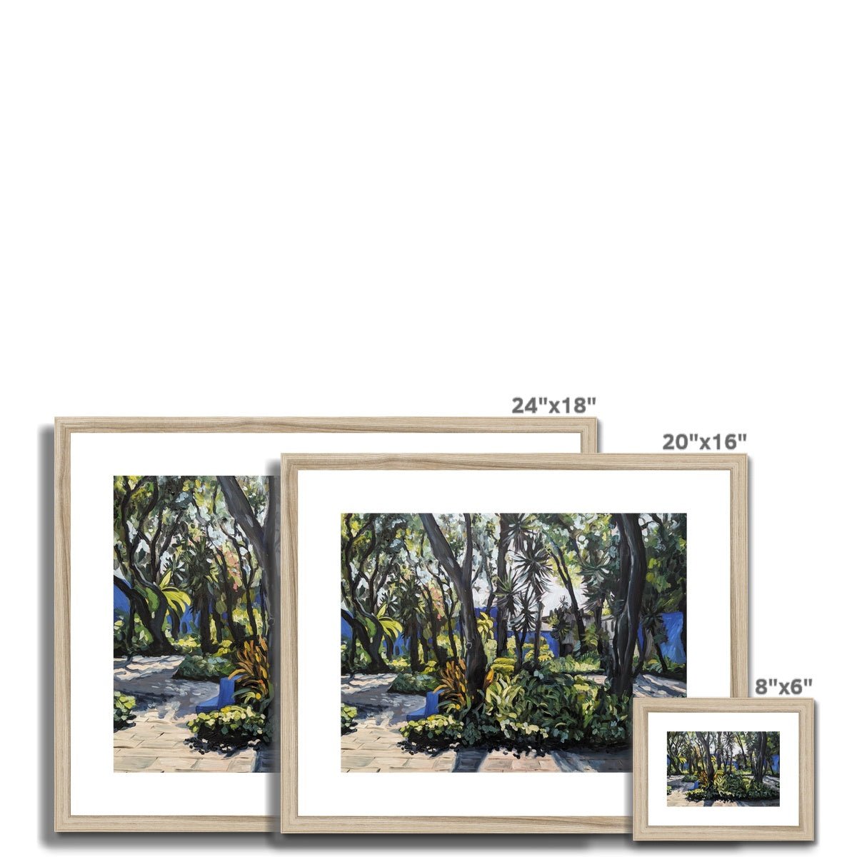 Frida's Garden | Print Prints Harriet Lawless Artist mexico 20"x16" / 51x41cm Natural Frame