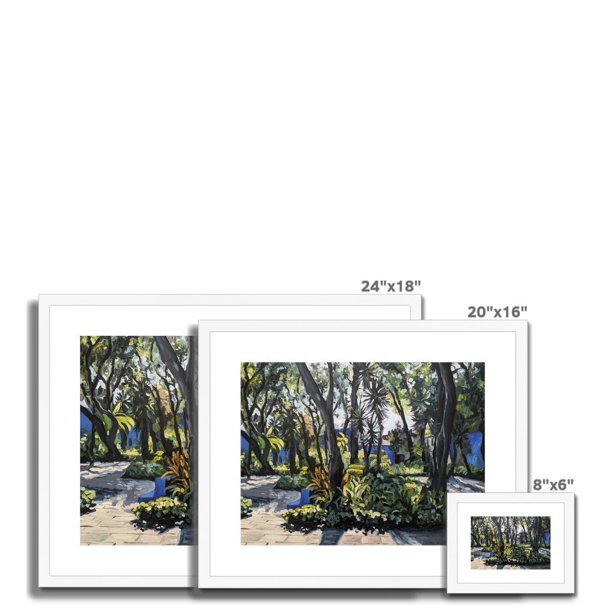 Frida's Garden | Print Prints Harriet Lawless Artist mexico 20"x16" / 51x41cm Natural Frame