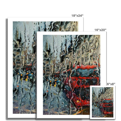 Gloomy Old London | Print Prints Harriet Lawless Artist england rainy 16"x20" / 41x51cm Unframed