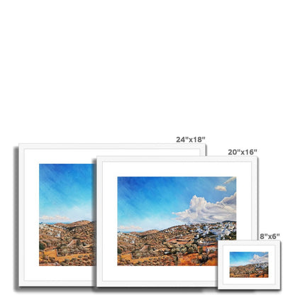 Golden Hills And Gathering Skies on Sifnos Island, Greece | Print Prints Harriet Lawless Artist greece 20"x16" / 51x41cm Natural Frame