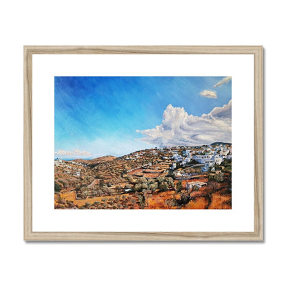 Golden Hills And Gathering Skies on Sifnos Island, Greece | Print Prints Harriet Lawless Artist greece 20"x16" / 51x41cm Natural Frame