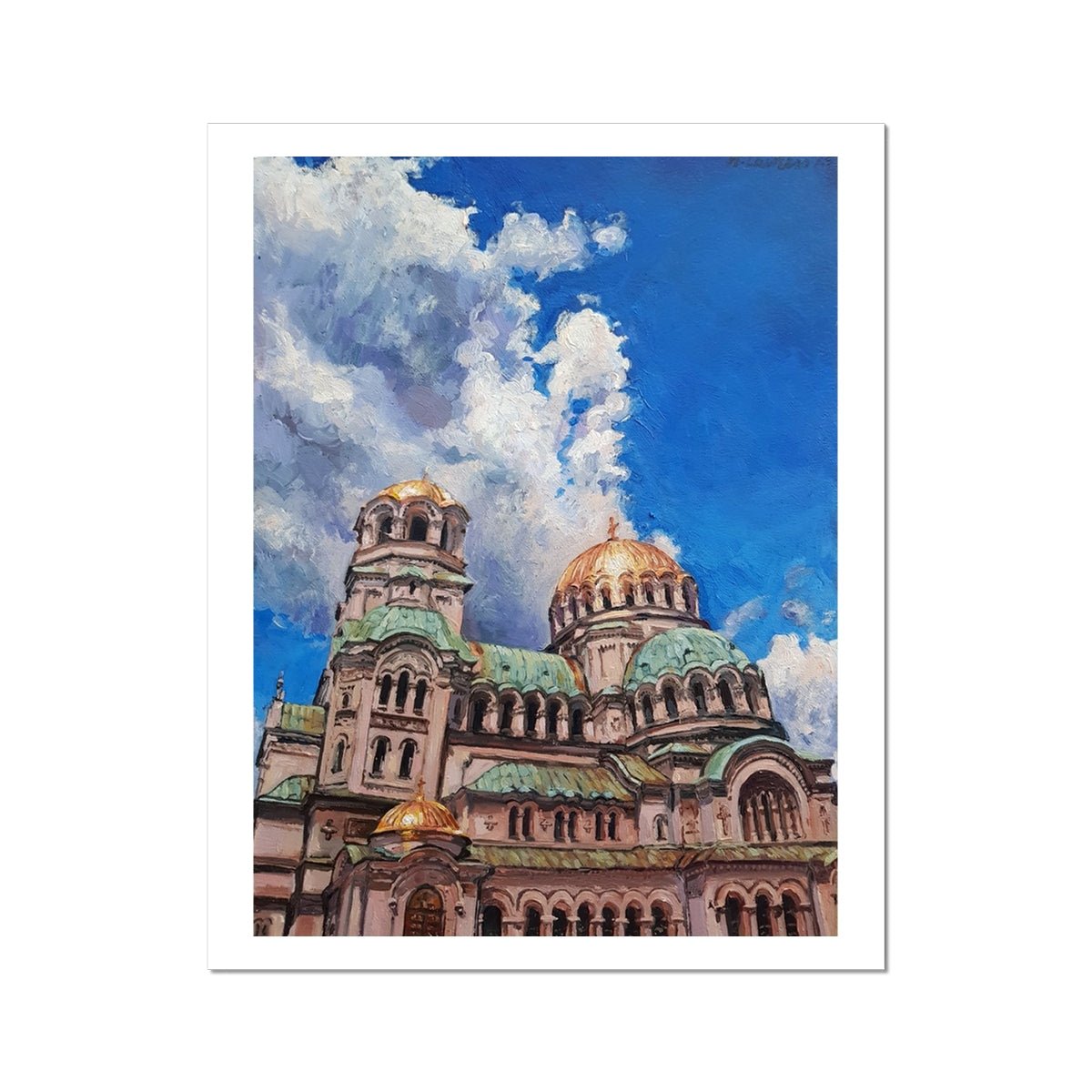 Golden Majesty: Alexander Nevsky Cathedral, Sofia | Print Prints Harriet Lawless Artist bulgaria 16"x20" / 41x51cm Unframed