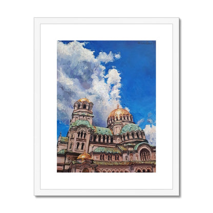 Golden Majesty: Alexander Nevsky Cathedral, Sofia | Print Prints Harriet Lawless Artist bulgaria 16"x20" / 41x51cm White Frame