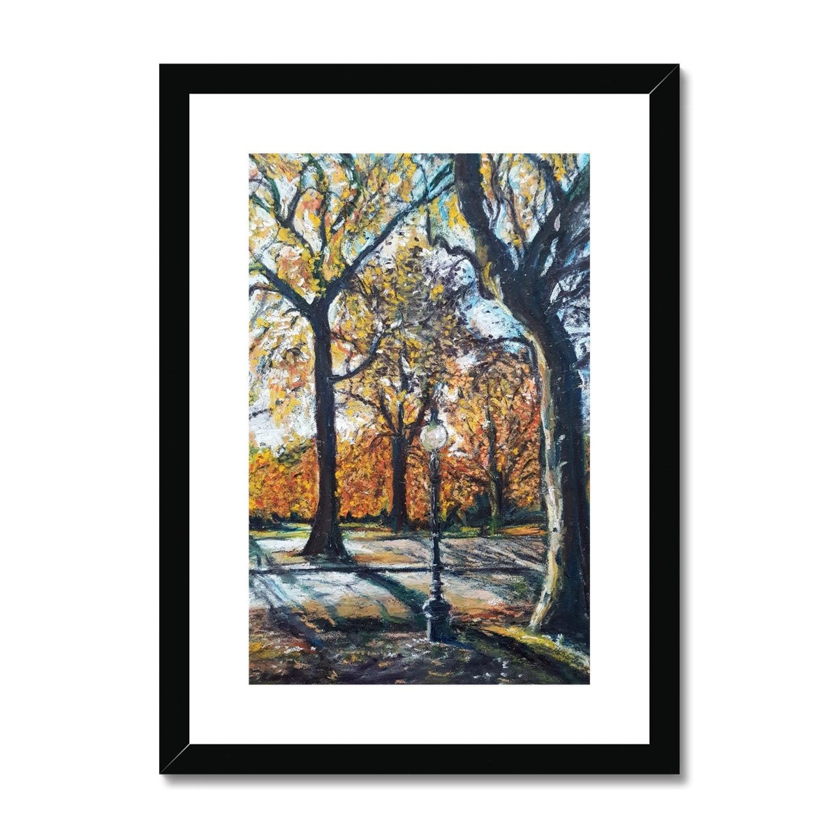 Hyde Park Lamp Post | Print Prints Harriet Lawless Artist england A3 / 12"x16.5" Black Frame