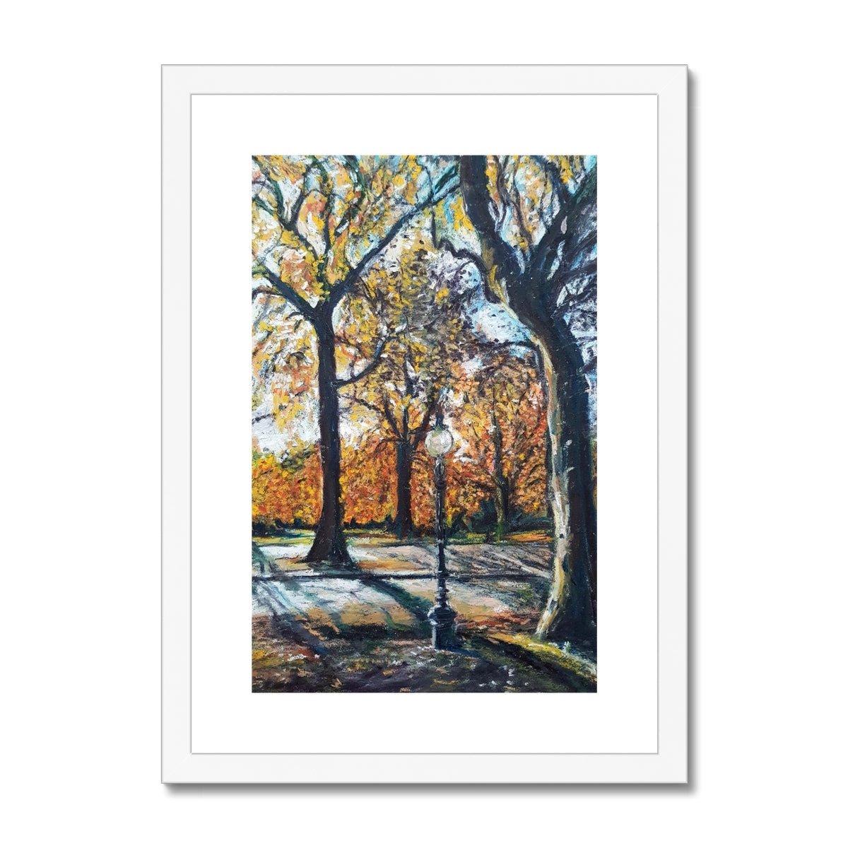 Hyde Park Lamp Post | Print Prints Harriet Lawless Artist england A3 / 12"x16.5" White Frame