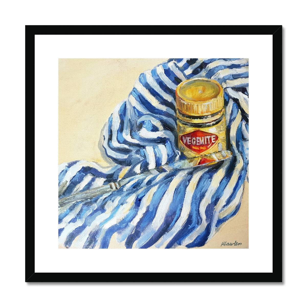 I Still Call Australia Home Vegemite | Print Prints Harriet Lawless Artist australia still life 20"x20" / 51x51cm Black Frame