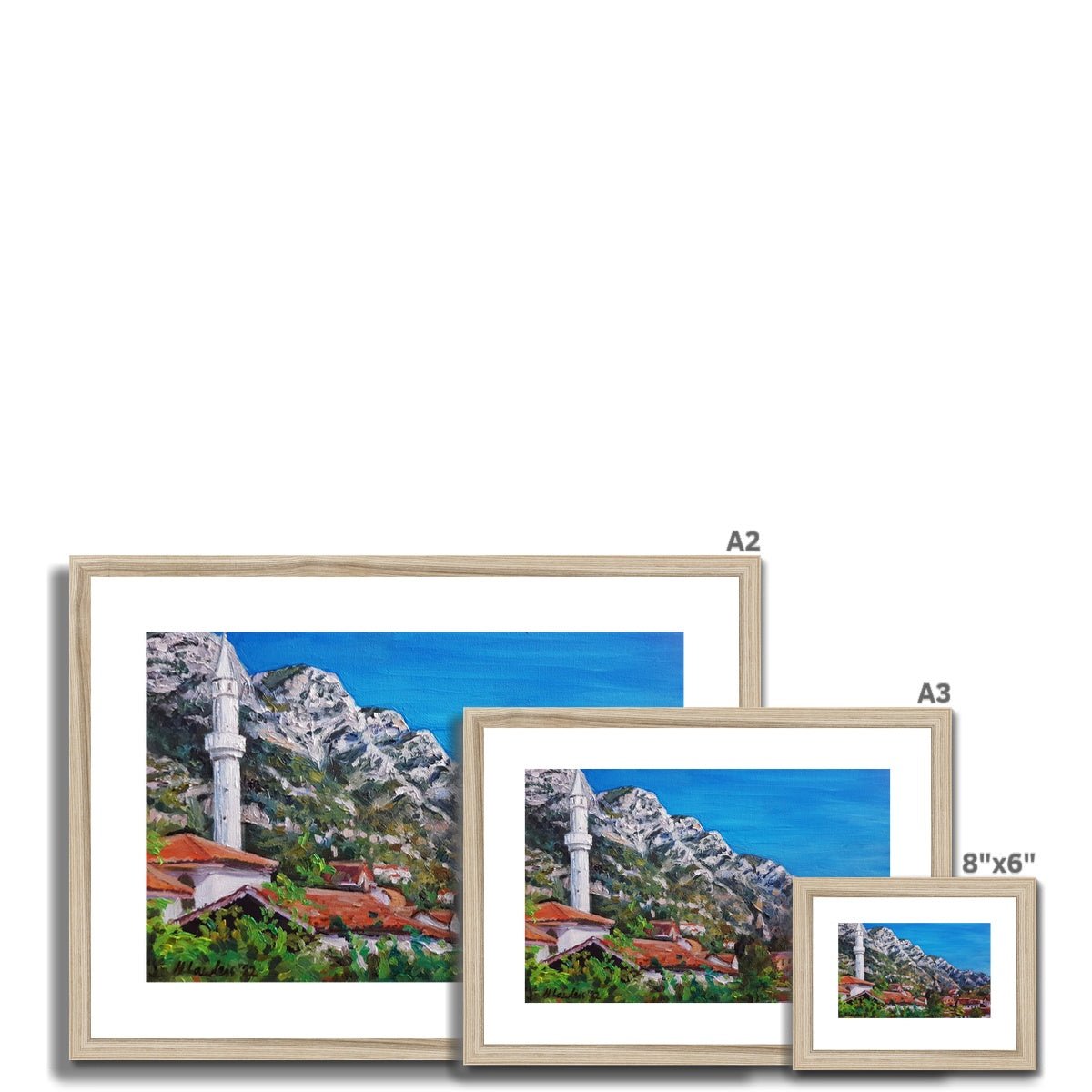 Kruja, Albania | Print Prints Harriet Lawless Artist albania A3 / 16.5"x12" Natural Frame