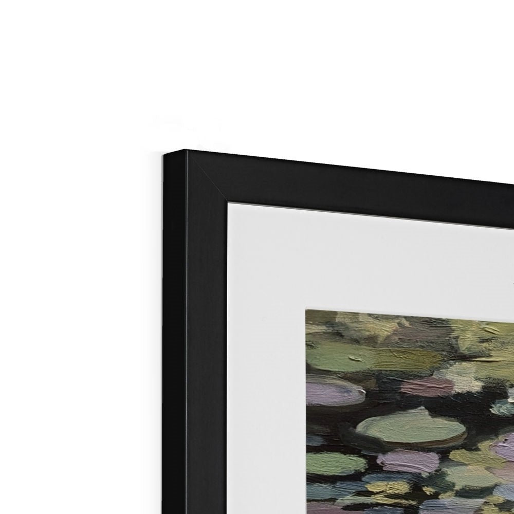 Lily Pond Reflections | Print Prints Harriet Lawless Artist argentina flowers 20"x16" / 51x41cm Natural Frame