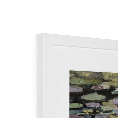 Lily Pond Reflections | Print Prints Harriet Lawless Artist argentina flowers 20"x16" / 51x41cm Natural Frame