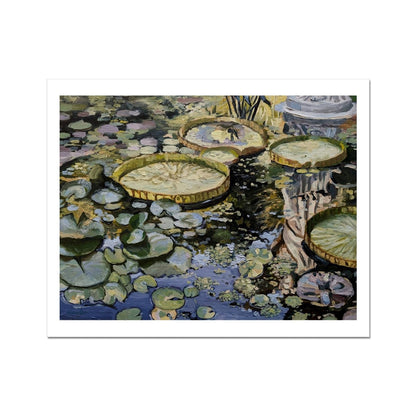 Lily Pond Reflections | Print Prints Harriet Lawless Artist argentina flowers 20"x16" / 51x41cm Unframed