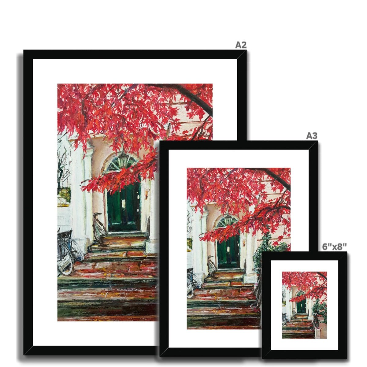 London Autumn Door | Print Prints Harriet Lawless Artist england A3 / 12"x16.5" Natural Frame