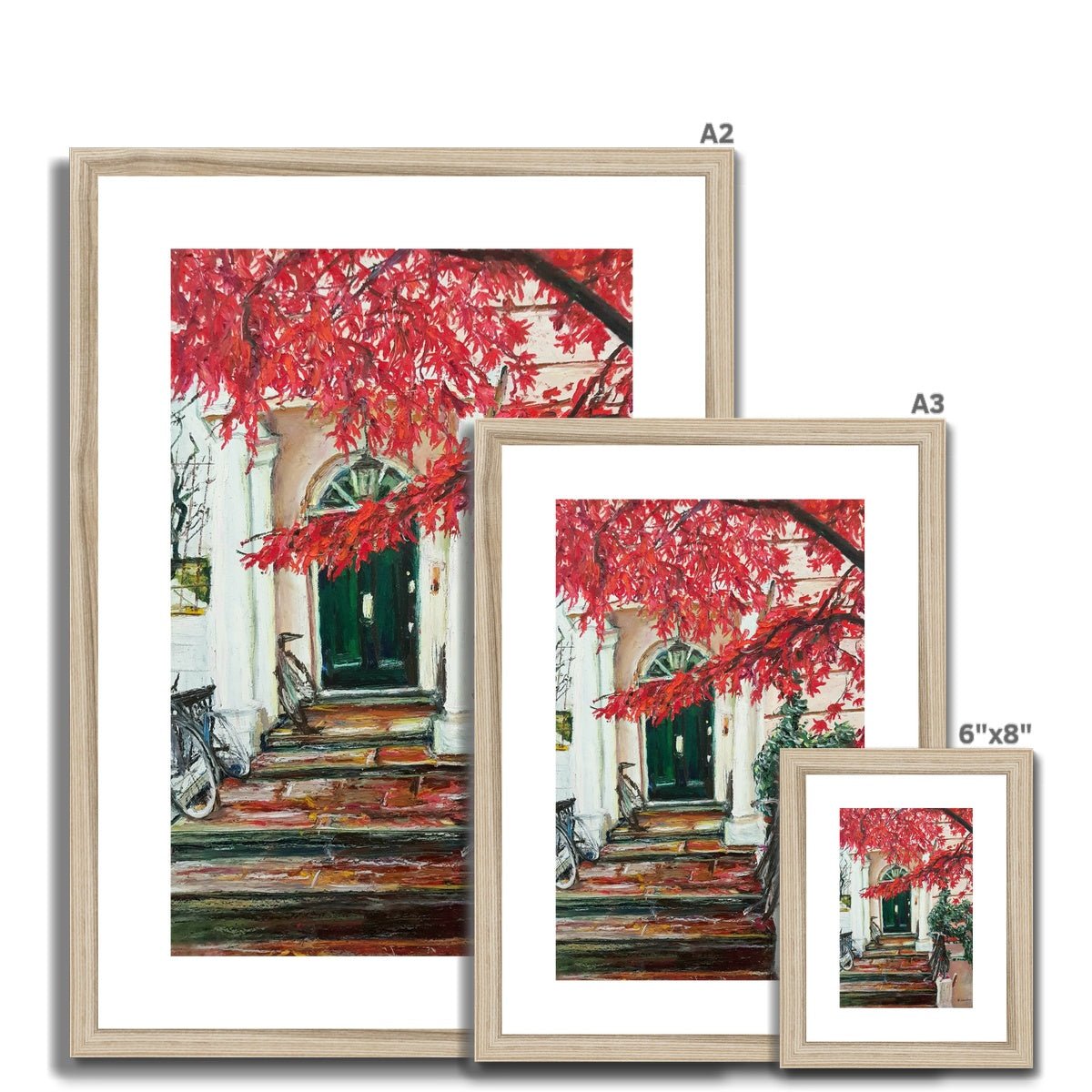 London Autumn Door | Print Prints Harriet Lawless Artist england A3 / 12"x16.5" Natural Frame