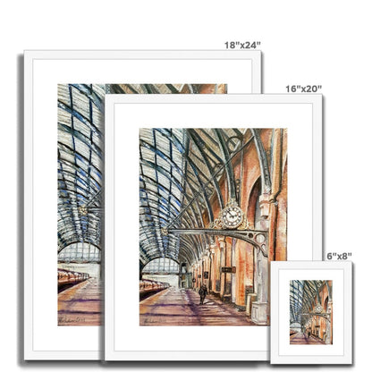 London Kings Cross Train Station | Print Prints Harriet Lawless Artist england 16"x20" / 41x51cm Natural Frame