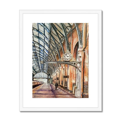 London Kings Cross Train Station | Print Prints Harriet Lawless Artist england 16"x20" / 41x51cm White Frame