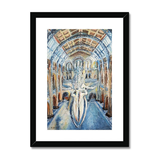 London Natural History Museum Whale | Print Prints Harriet Lawless Artist england A3 / 12"x16.5" Black Frame