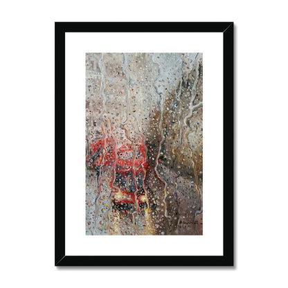 London Rain In The Headlights | Print Prints Harriet Lawless Artist england rainy A3 / 12"x16.5" Black Frame