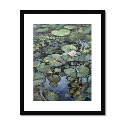 Lotus Flower, Illuminated | Print Prints Harriet Lawless Artist argentina flowers 16"x20" / 41x51cm Black Frame