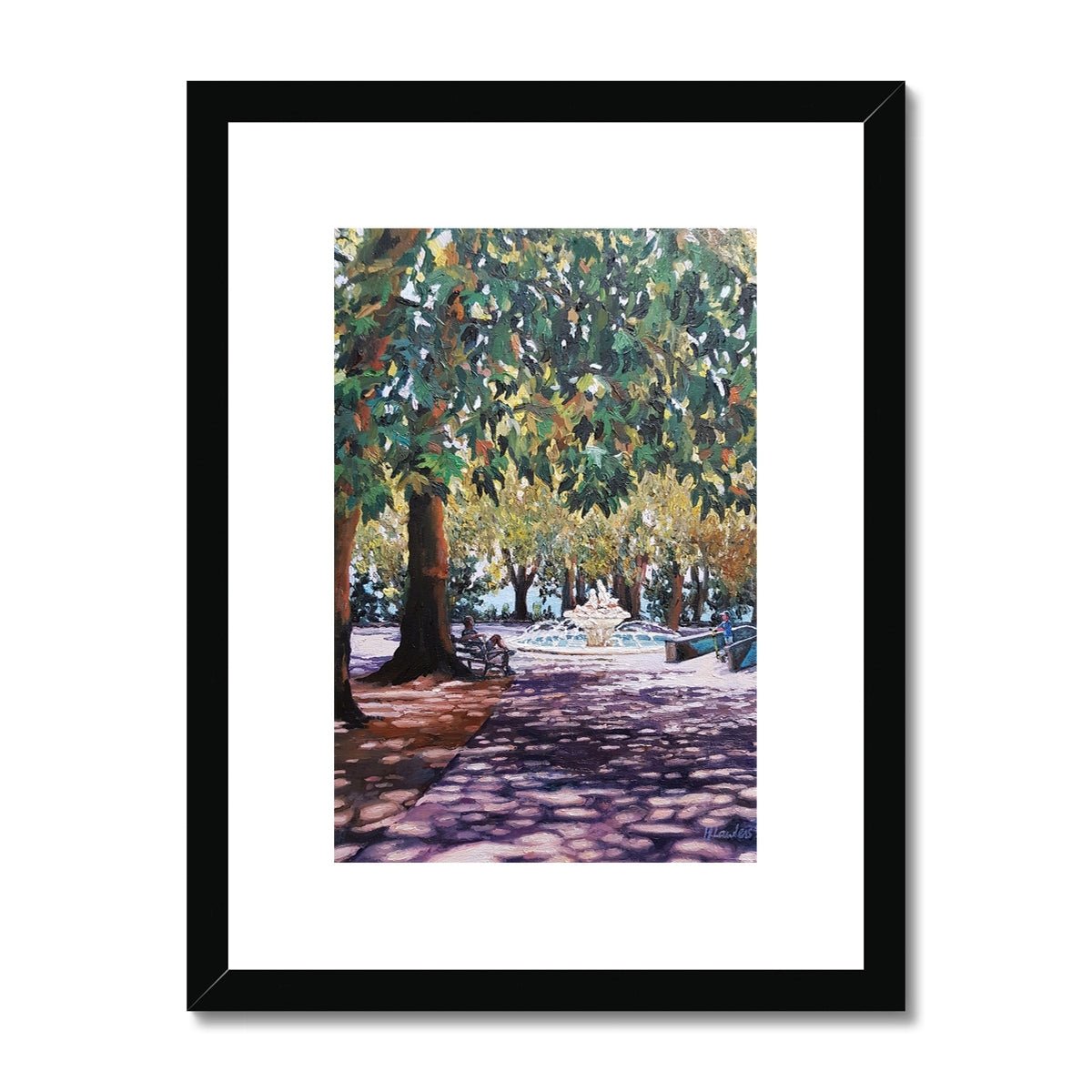 Midday Serenity in Varna's Sea Garden | Print Prints Harriet Lawless Artist bulgaria 12"x16" / 30x41cm Black Frame