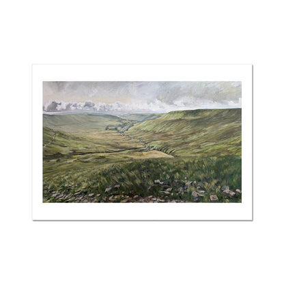 Morning Greens in the Brecon Beacons | Print Prints Harriet Lawless Artist wales A3 / 16.5"x12" Unframed