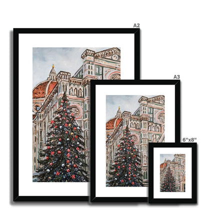 Natale a Firenze | Print Prints Harriet Lawless Artist italy A3 / 12"x16.5" Natural Frame