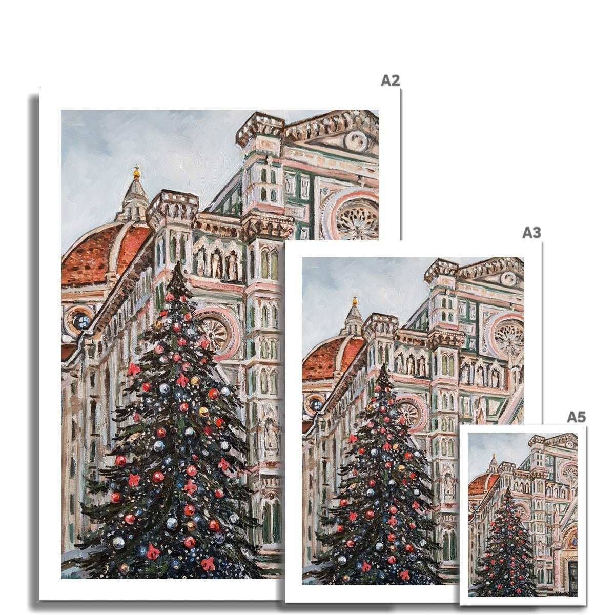 Natale a Firenze | Print Prints Harriet Lawless Artist italy A3 / 12"x16.5" Unframed