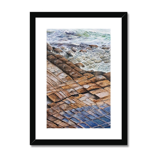 Nature's Mosaic: The Tessellated Pavement | Print Prints Harriet Lawless Artist australia A3 / 12"x16.5" Black Frame