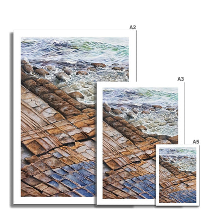 Nature's Mosaic: The Tessellated Pavement | Print Prints Harriet Lawless Artist australia A3 / 12"x16.5" Unframed