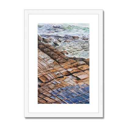 Nature's Mosaic: The Tessellated Pavement | Print Prints Harriet Lawless Artist australia A3 / 12"x16.5" White Frame