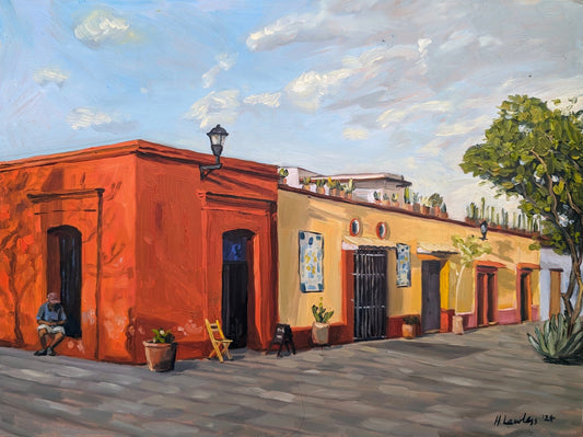 Oaxacan Siesta, Shades of Solace | Original Painting Original Paintings Harriet Lawless Artist mexico