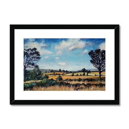 Out the back of Mittagong | Print Prints Harriet Lawless Artist australia A3 / 16.5"x12" Black Frame