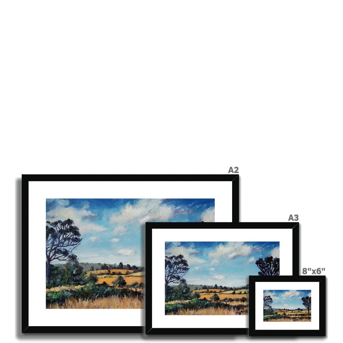 Out the back of Mittagong | Print Prints Harriet Lawless Artist australia A3 / 16.5"x12" Natural Frame