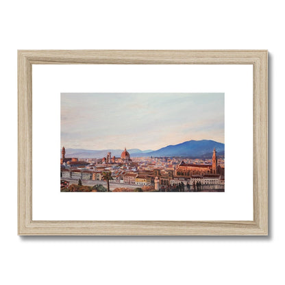 Pastel Sunset in Florence, Italy | Framed & Mounted Print Fine art Harriet Lawless Artist italy