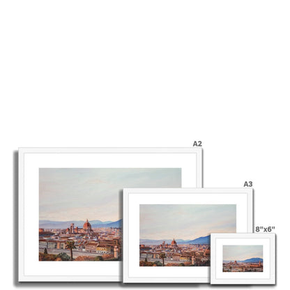 Pastel Sunset in Florence, Italy | Print Prints Harriet Lawless Artist italy sunset A3 / 16.5"x12" Natural Frame