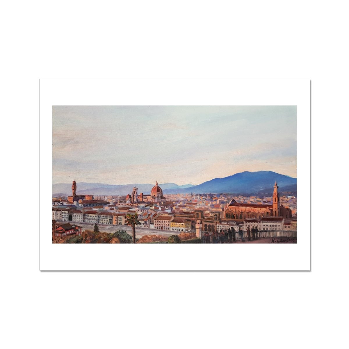 Pastel Sunset in Florence, Italy | Print Prints Harriet Lawless Artist italy sunset A3 / 16.5"x12" Unframed