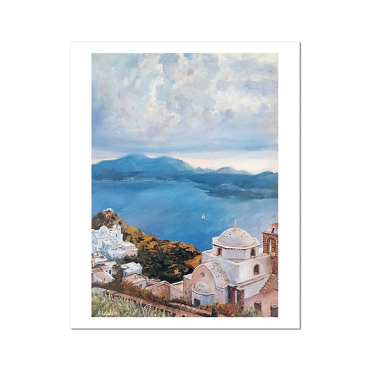 Plaka's Vista, a Summit's Gaze | Print Prints Harriet Lawless Artist greece 16"x20" / 41x51cm Unframed