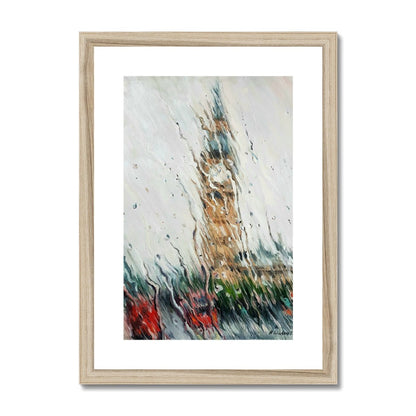 Rainy Big Ben | Print Prints Harriet Lawless Artist england rainy A3 / 12"x16.5" Natural Frame