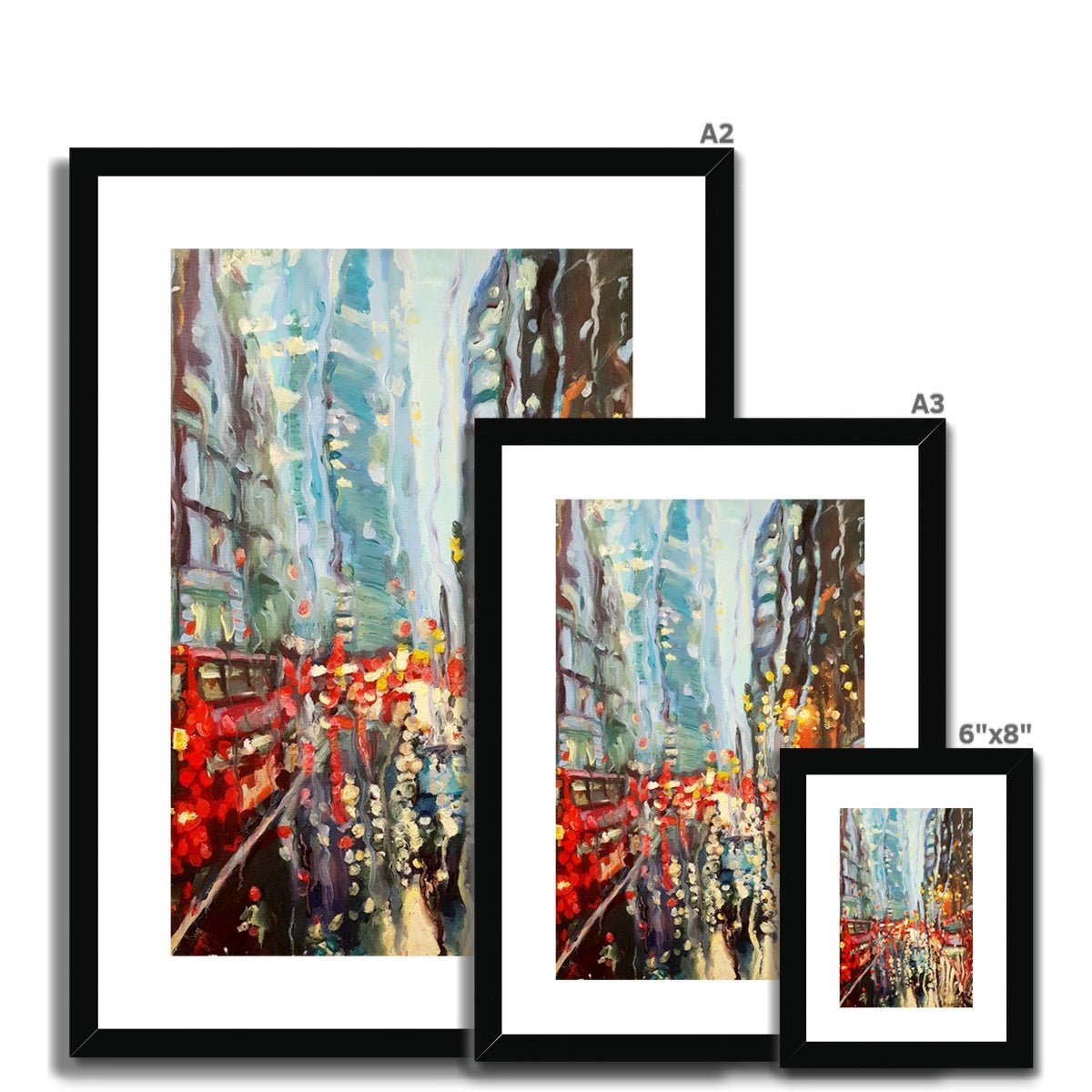 Rainy London City | Print Prints Harriet Lawless Artist england rainy A3 / 12"x16.5" Natural Frame