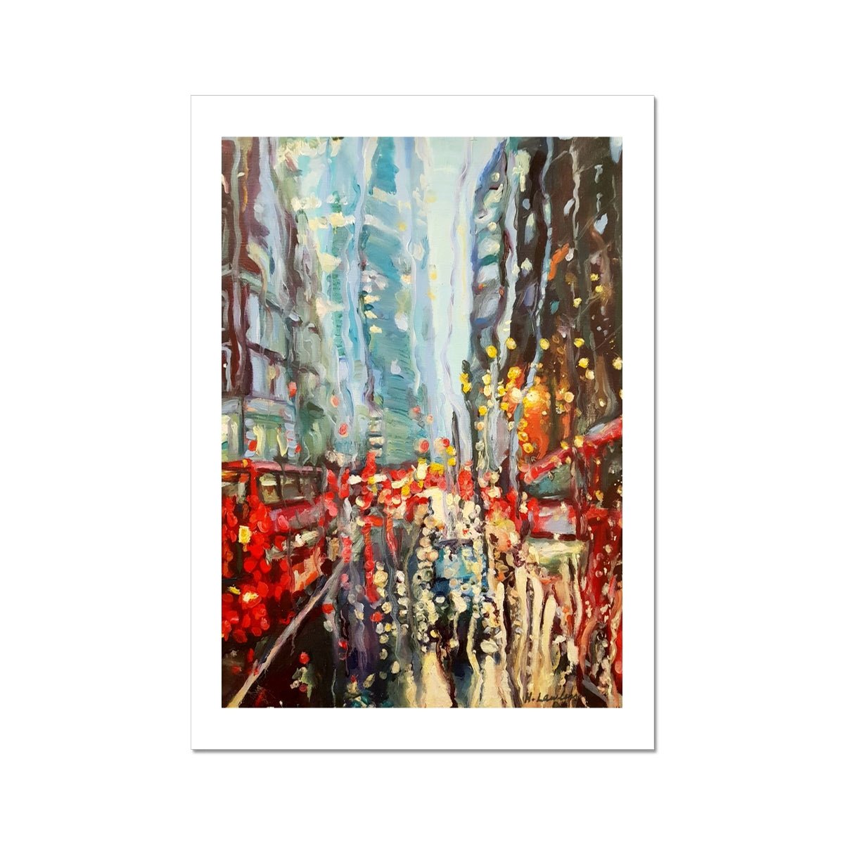 Rainy London City | Print Prints Harriet Lawless Artist england rainy A3 / 12"x16.5" Unframed