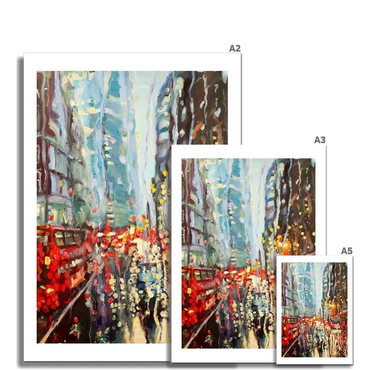 Rainy London City | Print Prints Harriet Lawless Artist england rainy A3 / 12"x16.5" Unframed