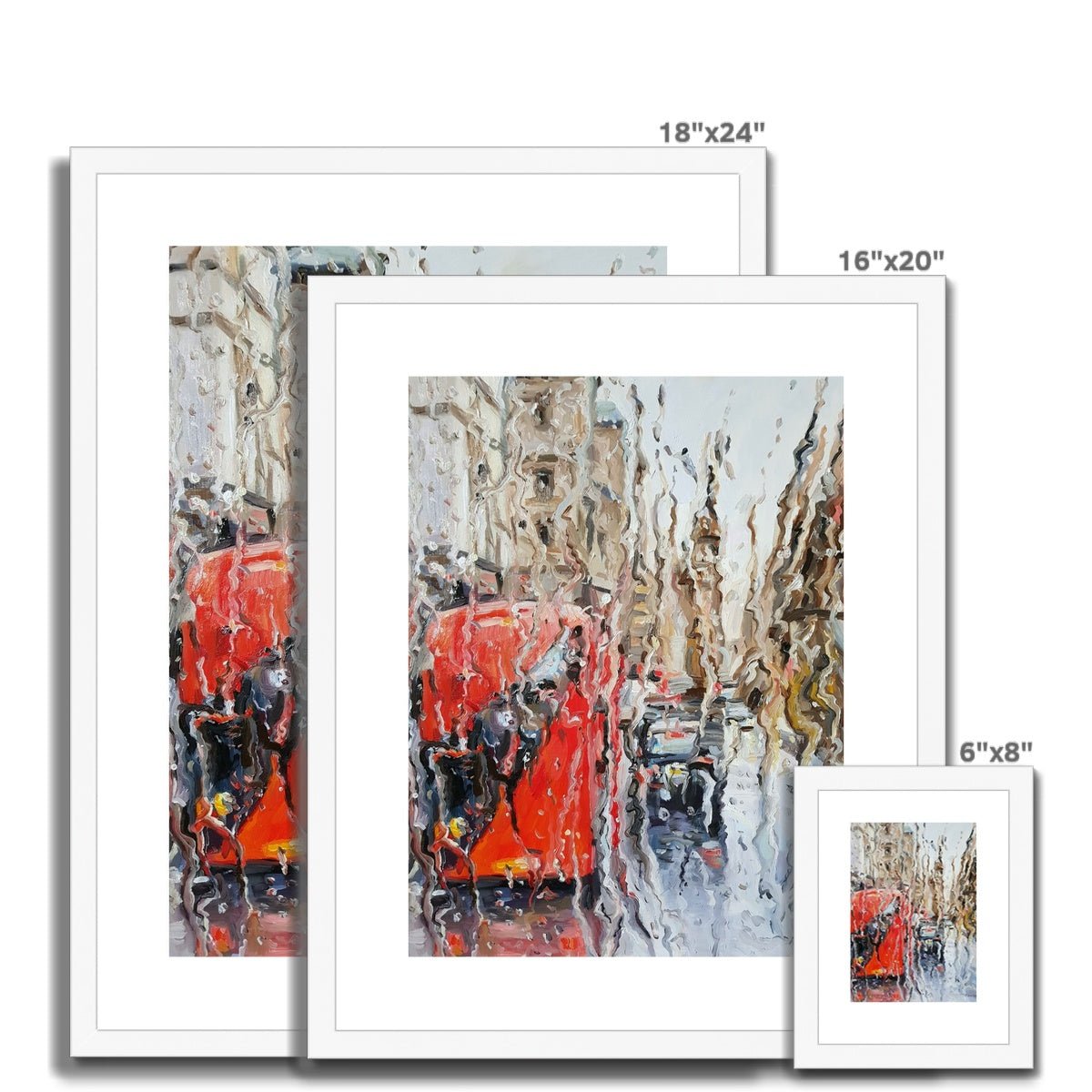 Rainy London in Summertime | Print Prints Harriet Lawless Artist england rainy 16"x20" / 41x51cm Natural Frame