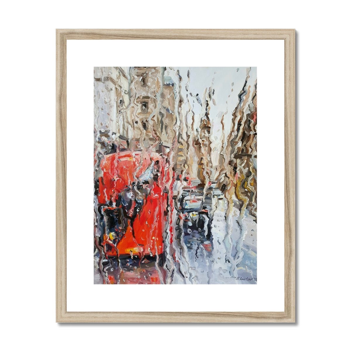 Rainy London in Summertime | Print Prints Harriet Lawless Artist england rainy 16"x20" / 41x51cm Natural Frame