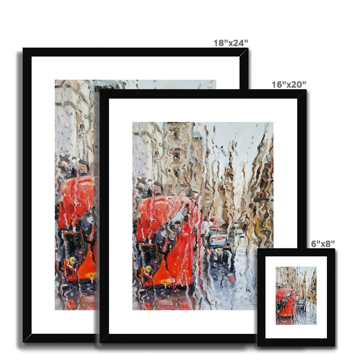 Rainy London in Summertime | Print Prints Harriet Lawless Artist england rainy 16"x20" / 41x51cm Natural Frame