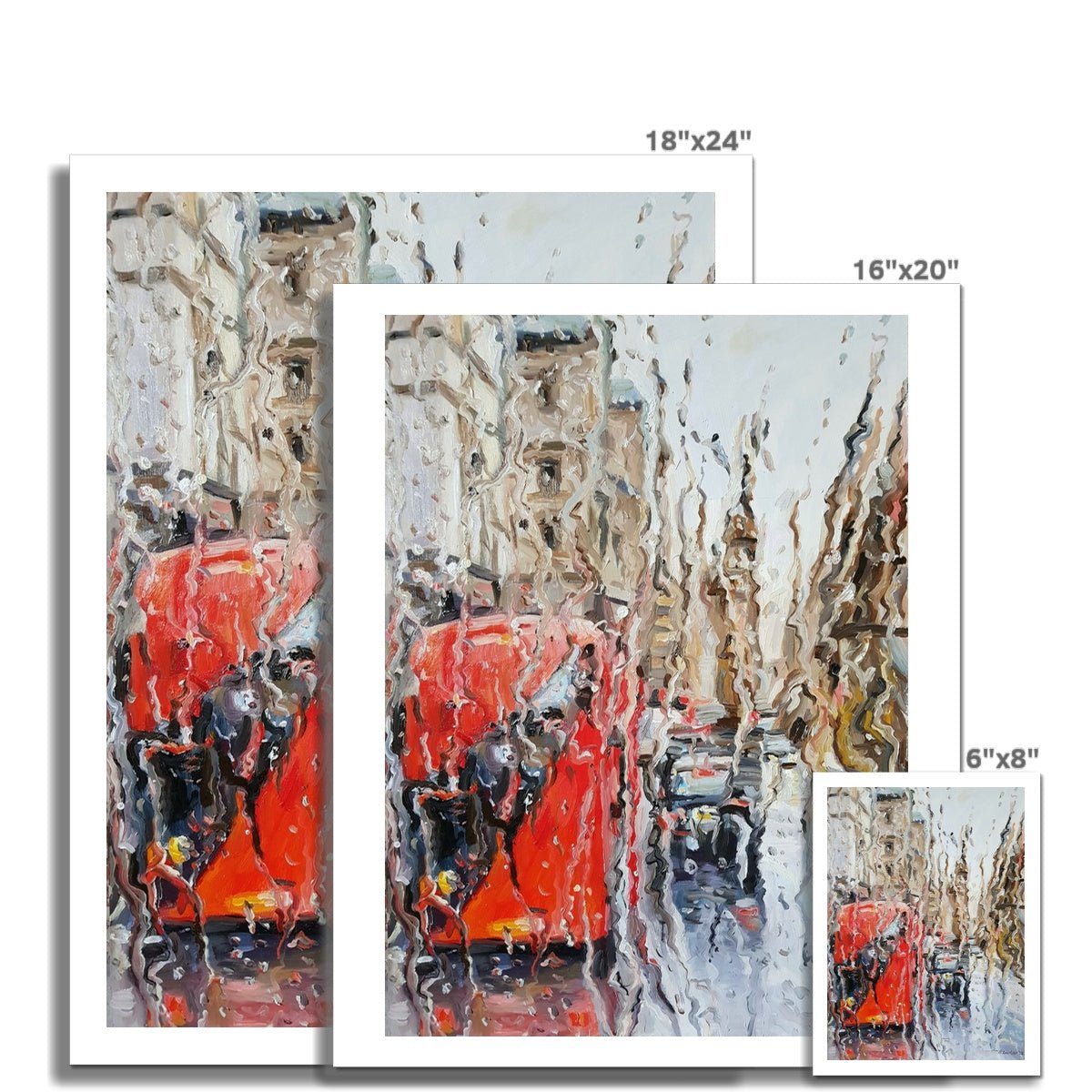 Rainy London in Summertime | Print Prints Harriet Lawless Artist england rainy 16"x20" / 41x51cm Unframed