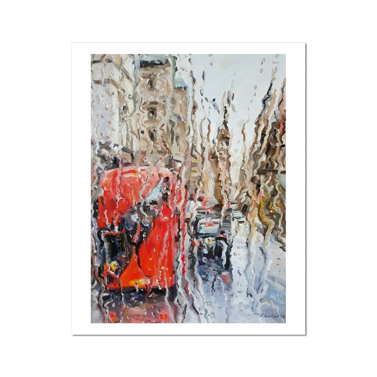 Rainy London in Summertime | Print Prints Harriet Lawless Artist england rainy 16"x20" / 41x51cm Unframed