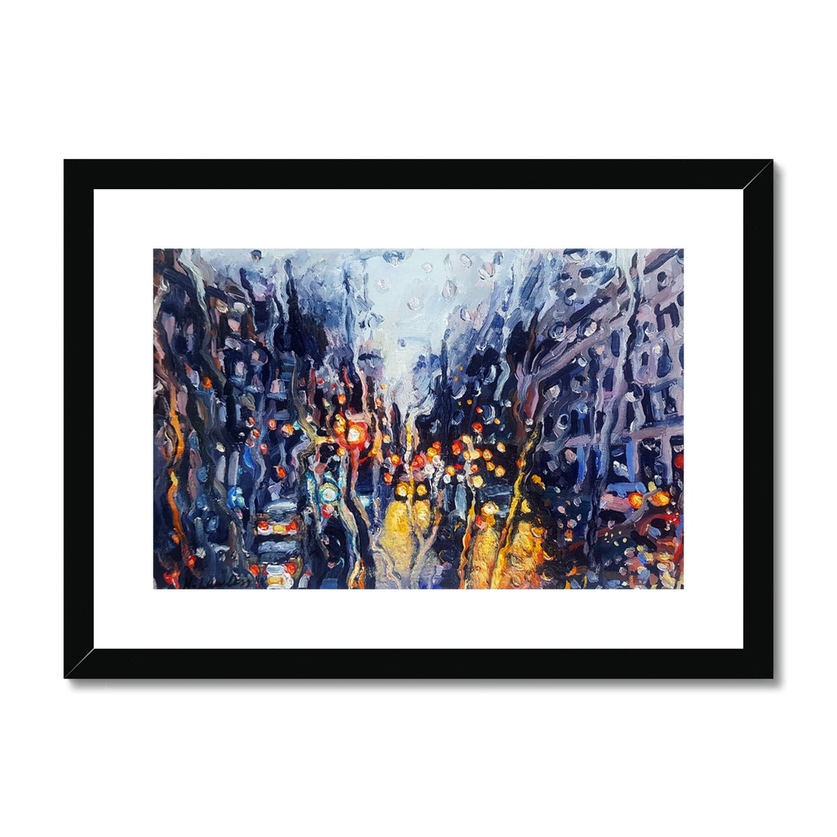 Rainy October Evening | Print Prints Harriet Lawless Artist rainy A3 / 16.5"x12" Black Frame